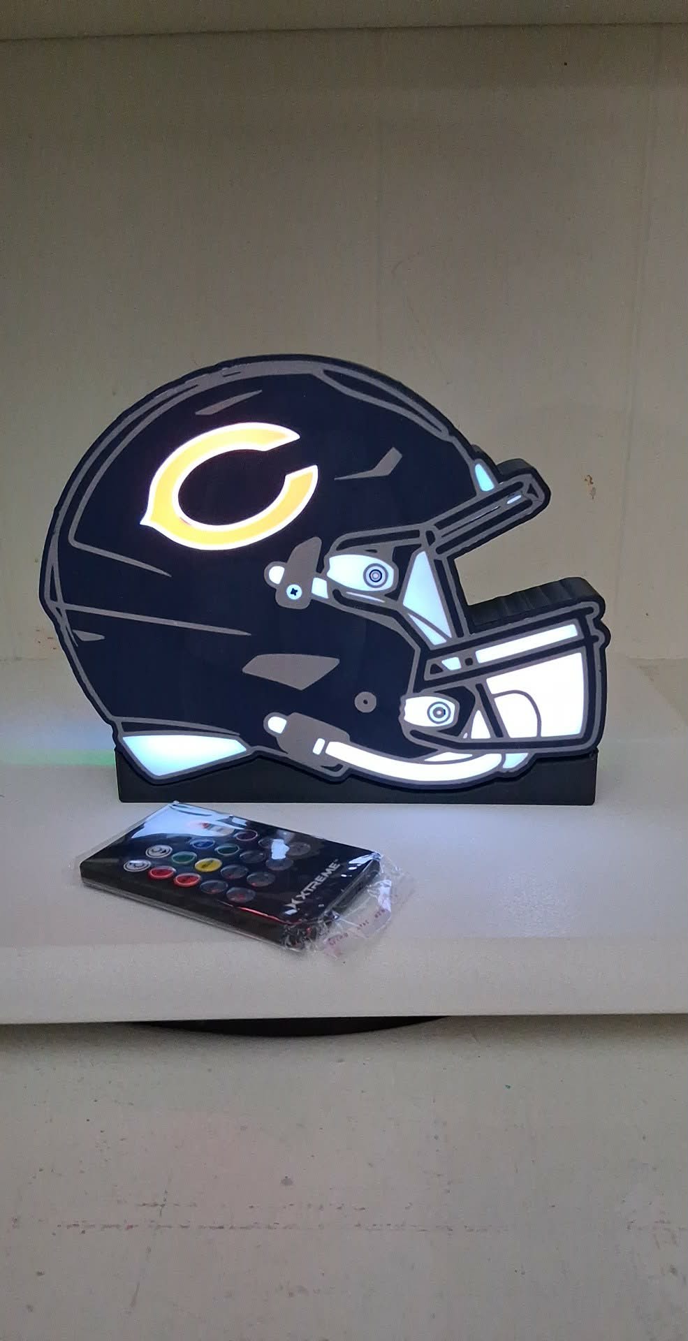 Bears Helmet LED light box – custom 3D printed – Lit Layer Creations